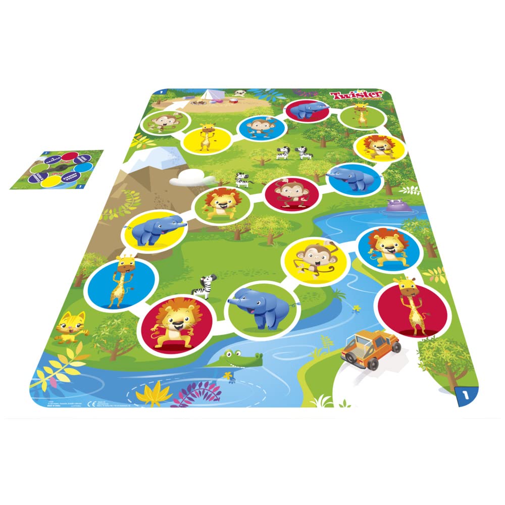 Twister Junior - Hasbro Gaming - Covor de joc dublu față - 2 jocuri în 1 - Joc de petrecere pentru băieți și fete