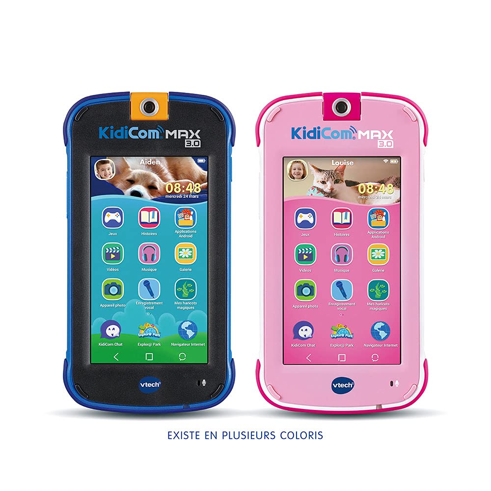 VTech 546555 KidiCom - Telefon interactiv pentru Copii, Roz