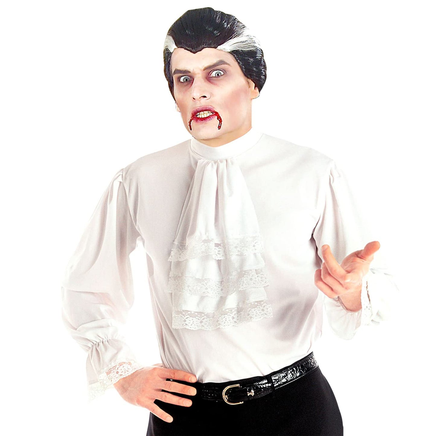 Costum Vampir WIDMANN MILANO - Hemd cu Jabot pentru Petreceri, Carnaval, Mottoparty