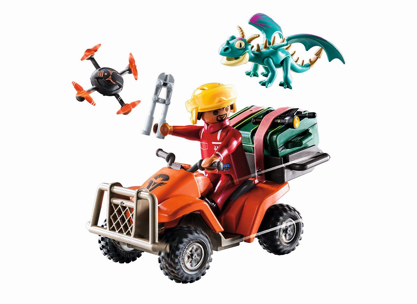 PLAYMOBIL DreamWorks Dragons 71085 - Icaris Quad & Phil, Figurina Dragon, Jucărie pentru copii de la 4 ani