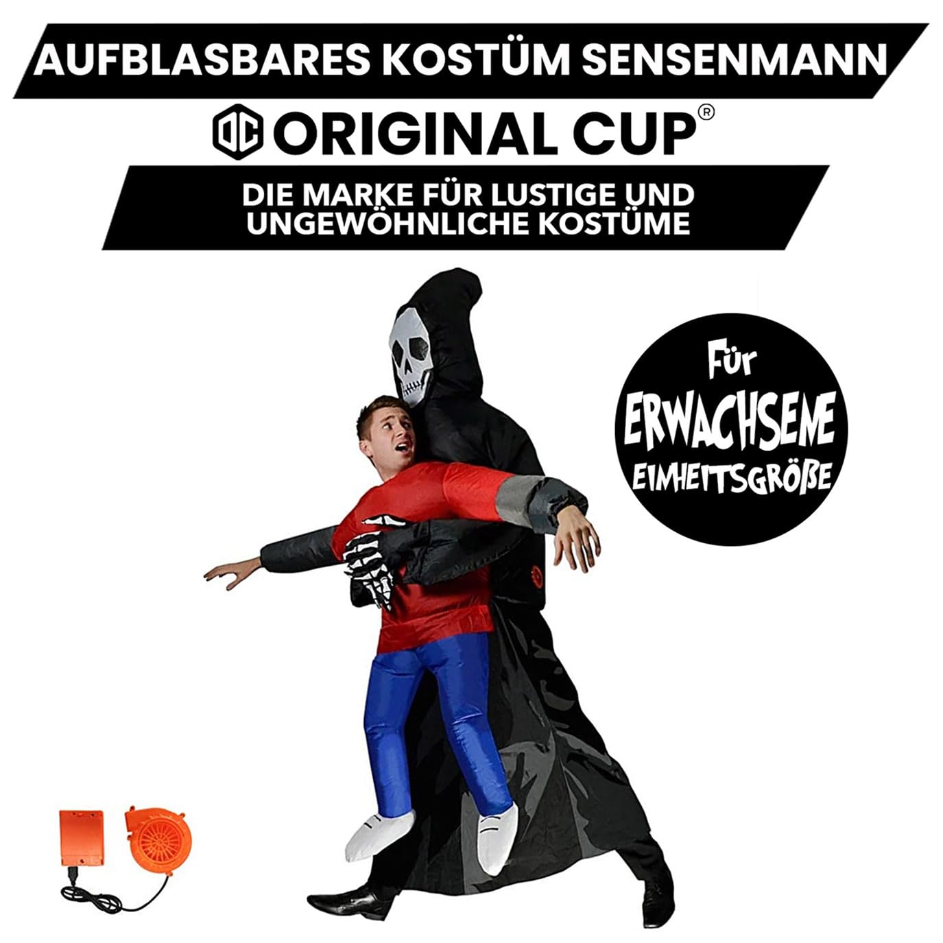 Original Cup Costum gonflabil Moarte adult, 160-190 cm