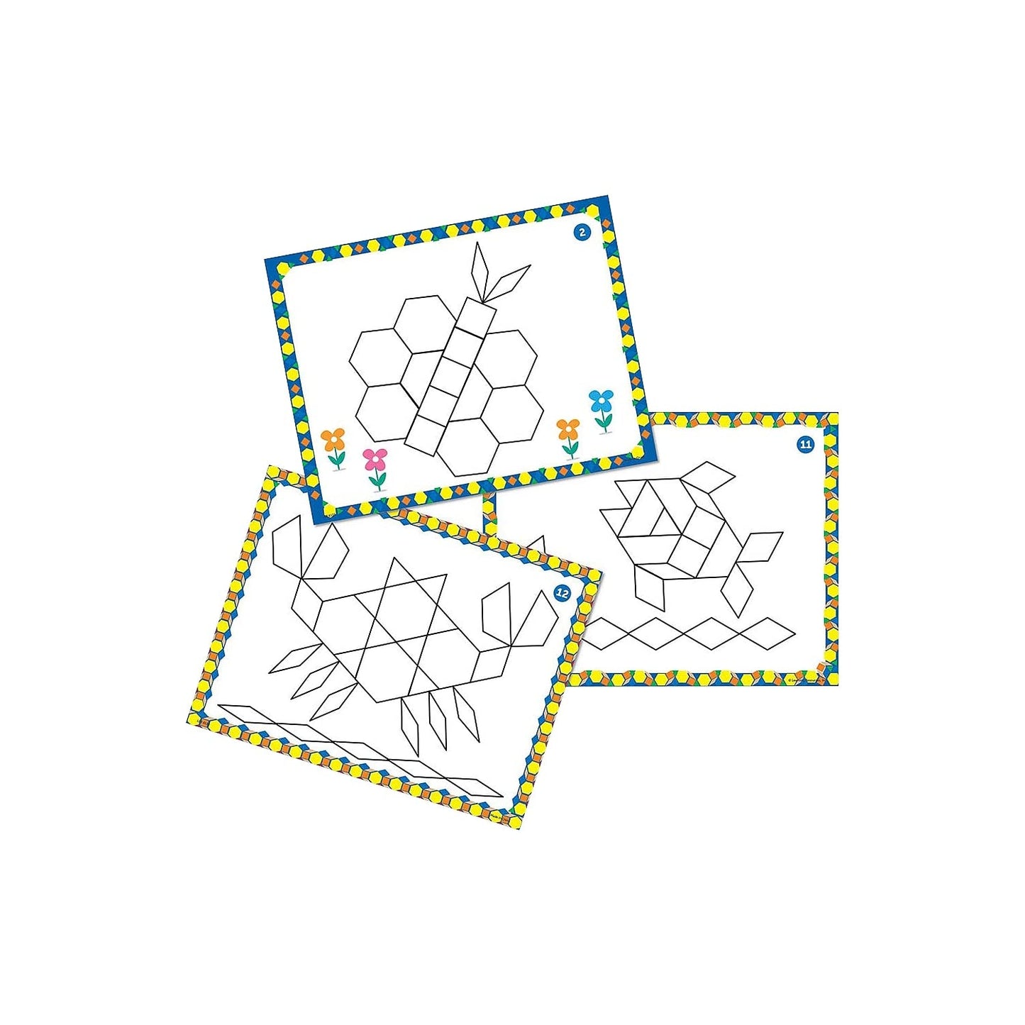 Learning Resources - set 20 de carduri duble Pattern Block Design Cards