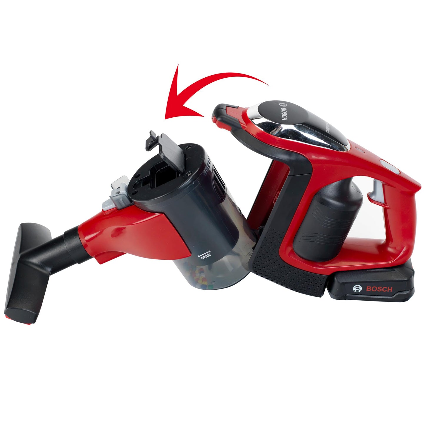 Theo Klein 6808 Bosch Aspirator | Aspirator interactiv și oficial licențiat Bosch | Aspirator cu funcție de aspirație și sunet, funcționează pe baterii | Jucărie pentru copii de la 3 ani