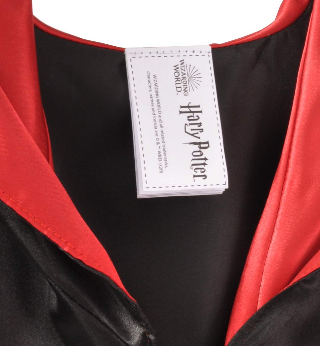 Costum de carnaval Hermione Granger pentru fete oficial Harry Potter (Mărimea 7-9 ani), Negru, Roșu