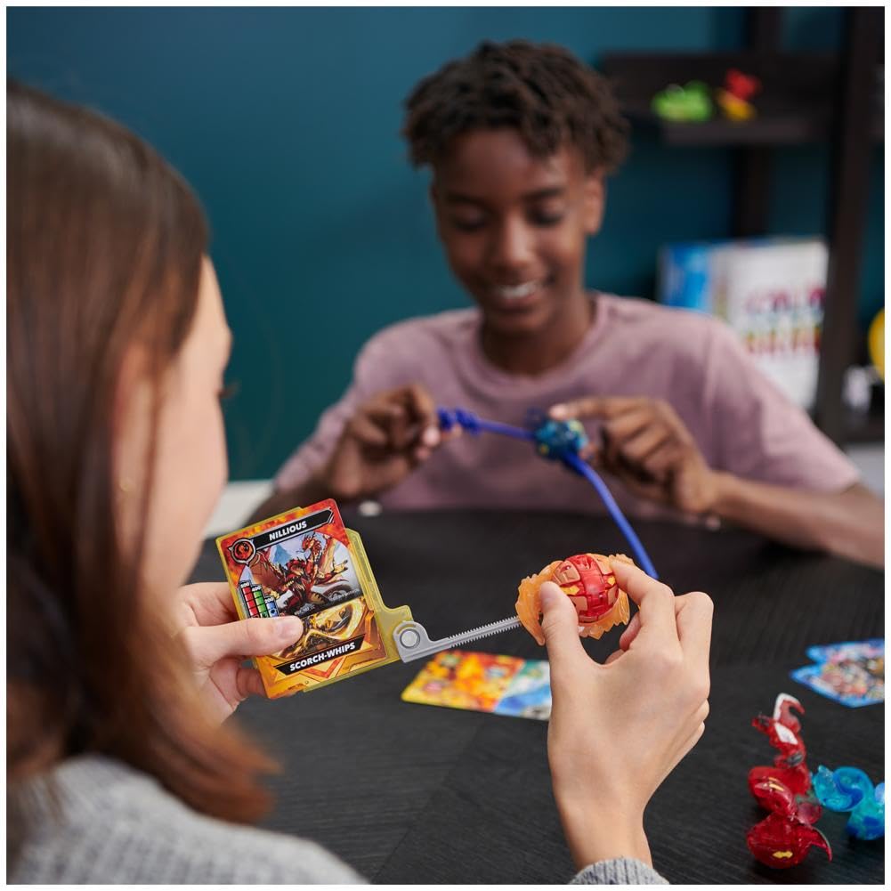 BAKUGAN Pachet Ultimate 6, Special Attack Dragonoid, Nillious, Mantid, Octogan, figurine de acțiune personalizabile cu rotație, jucărie pentru băieți și fete