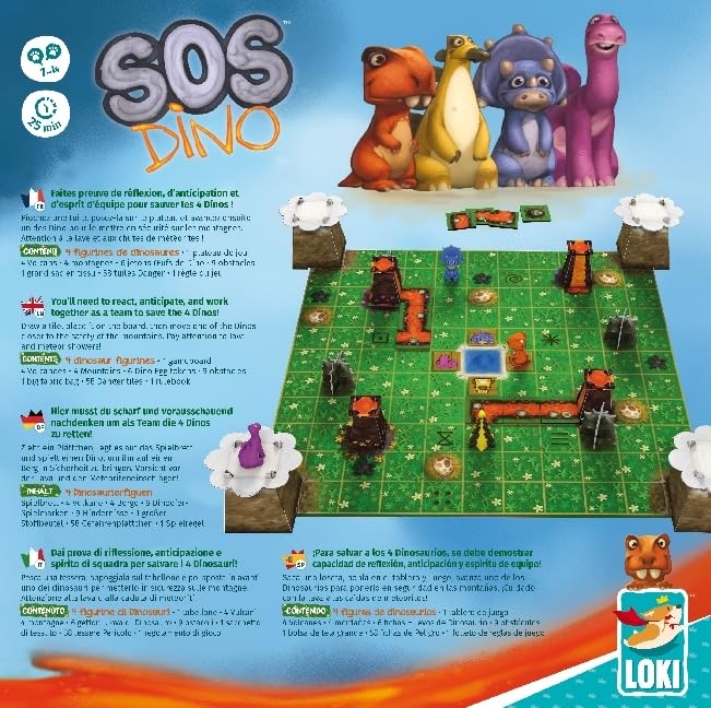 Joc de societate cooperativ SOS Dino CSGSOSD, Multicolor