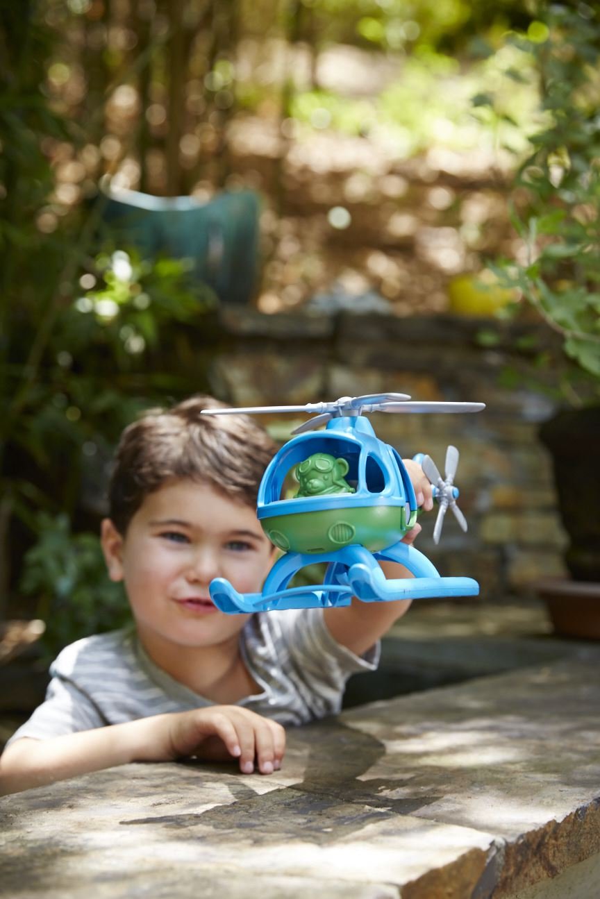 Elicopter Verde de jucarie, Albastru, 14.92 cm * 24.45 cm * 15.56 cm