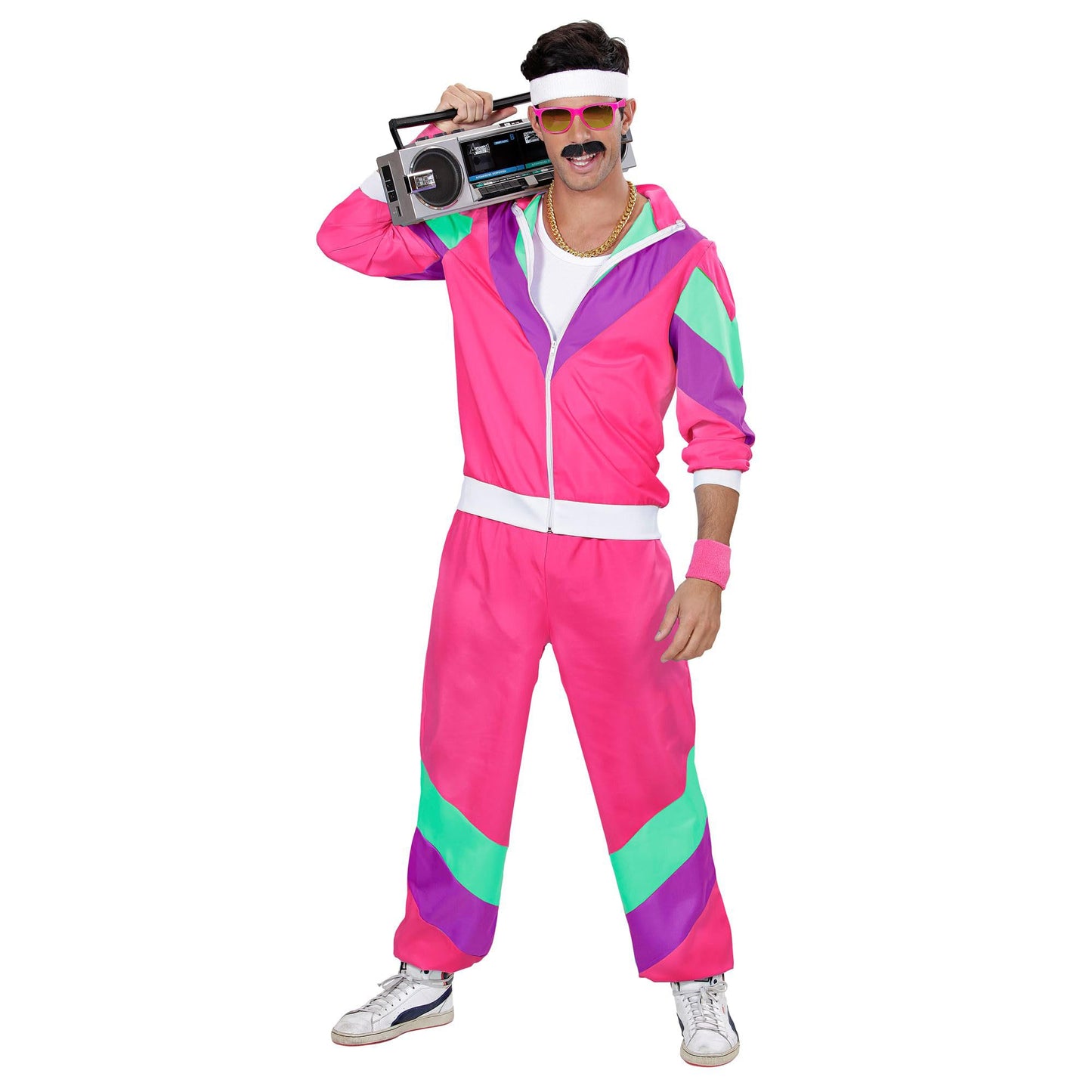 WIDMANN MILANO Fashion de Petrecere - Costum Trainingsanzug, Outfit din Anii '80, Jogginganzug, Outfit de Gust Prost, Costume de Carnaval