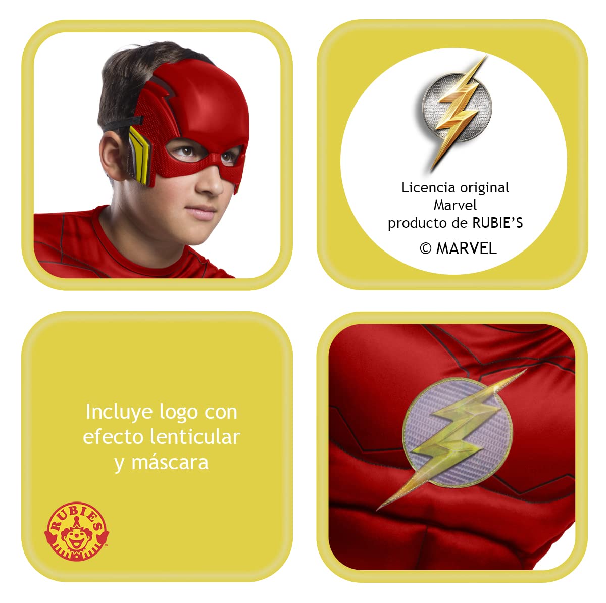 Rubies Costum Flash Black Line, 8-10 ani