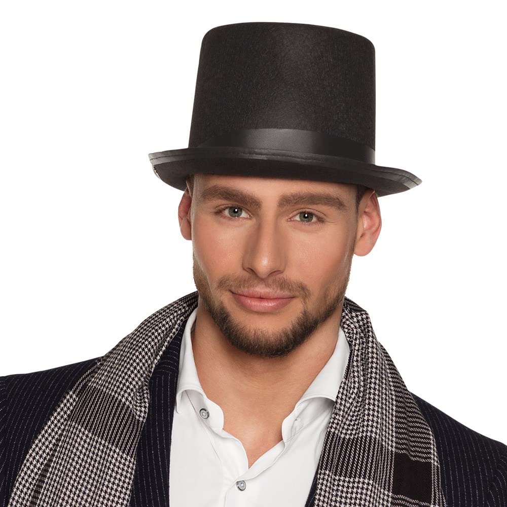 Boland 04004 - Pălărie Colin, cilindru negru, accesoriu pentru gală, petrecere de carnaval sau carnaval