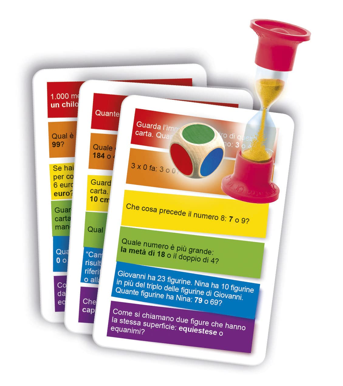 Clementoni 16440 Joc educativ pentru copii de 6 ani, Quiz, Flashcards de Matematică in limba italiana