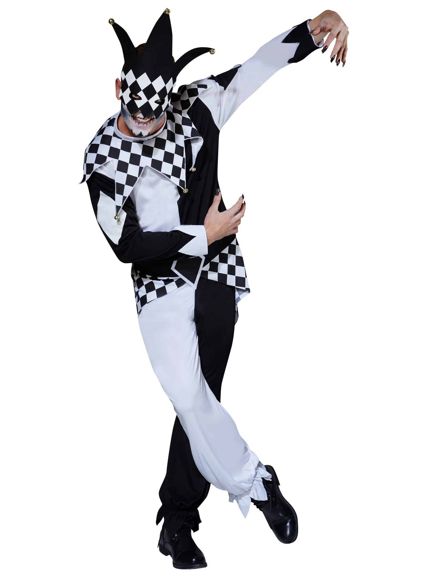 Rubie's Official 810994STD Costum de Nebun Întunecat, Carnaval, Circ, pentru Bărbați, Mărime Standard