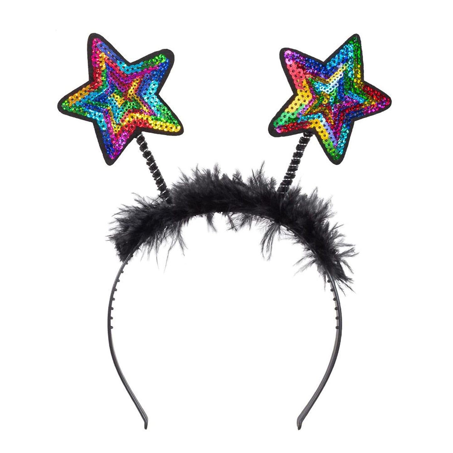 Cordeluta cu stelute si paiete Boland, Diademă cu Pene, Accesoriu, Costum, Carnaval, Petrecere Tematică, Revelion
