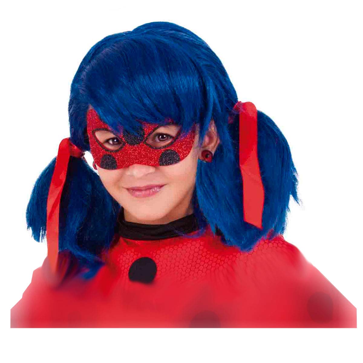 Masca Oficială Ladybug RUBIE'S pentru Copii, Motiv: Lup, Cu Sclipici, Ideală pentru Carnaval și Halloween