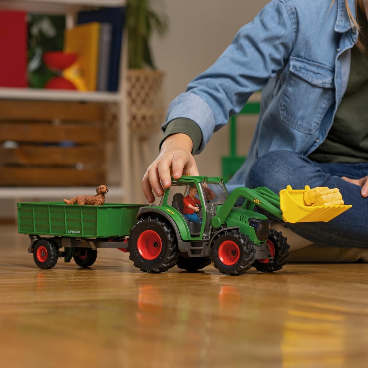 Schleich 42608 Set Tractor cu Remorca, Farm World, 50 piese