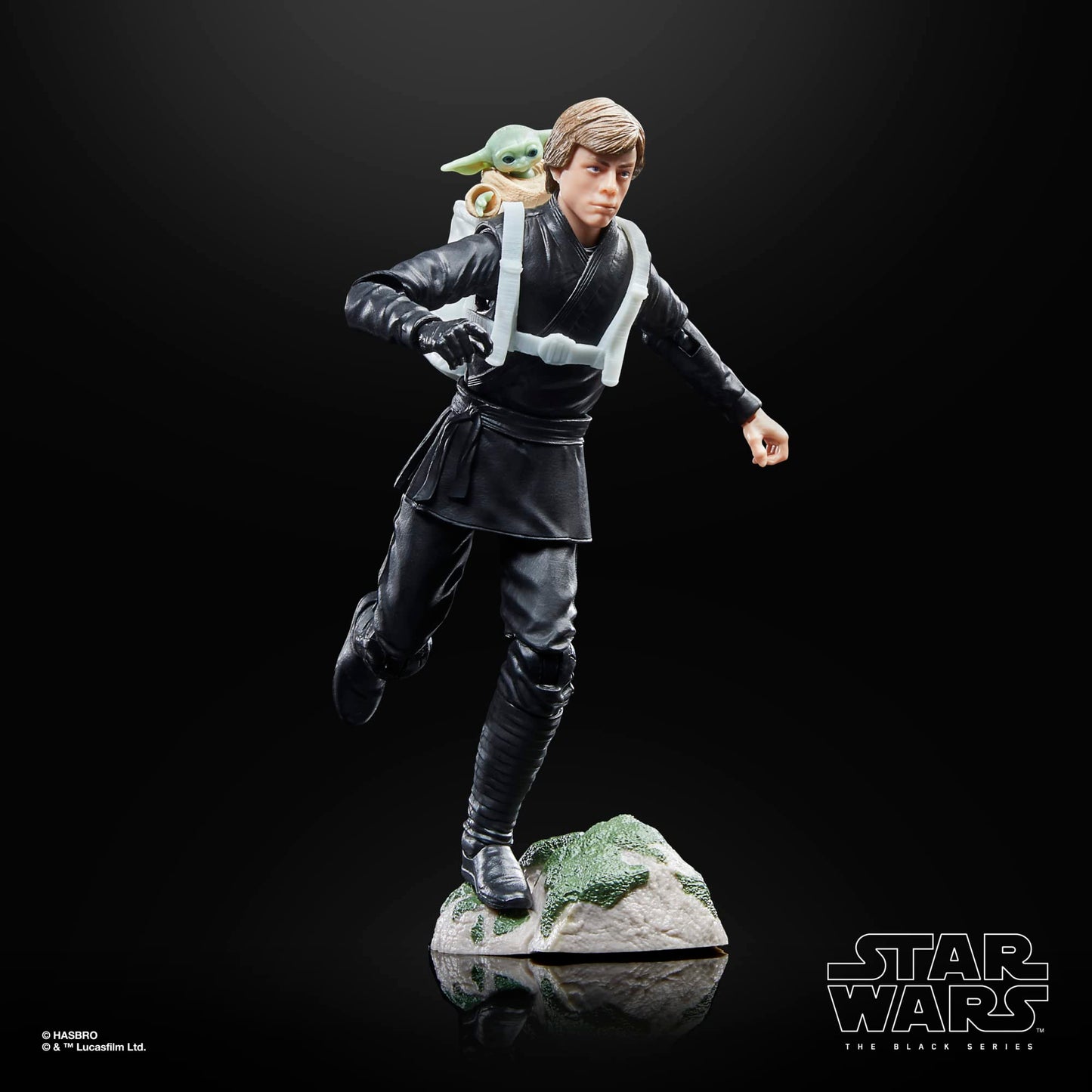 Star Wars The Black Series Figură de Acțiune Luke Skywalker & Grogu, 15 cm, din Star Wars: Cartea lui Boba Fett