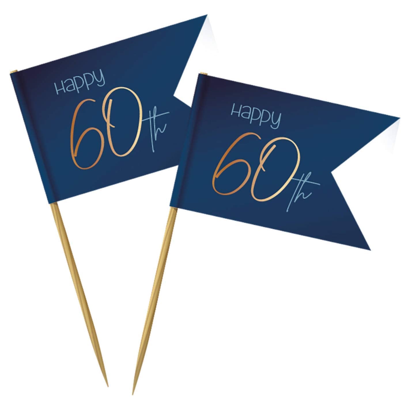 Stegulete 66860 Partypicker Elegant True Blue - 36 bucăți, 60 de ani