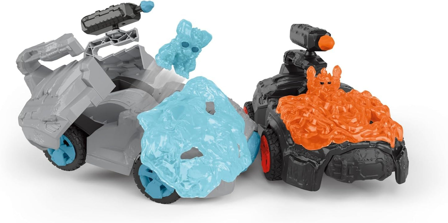 Schleich 42669 Eis-Crashmobil cu Mini Creature, 7 ani+, ELDRADOR CREATURES - Set de joc, 17 piese