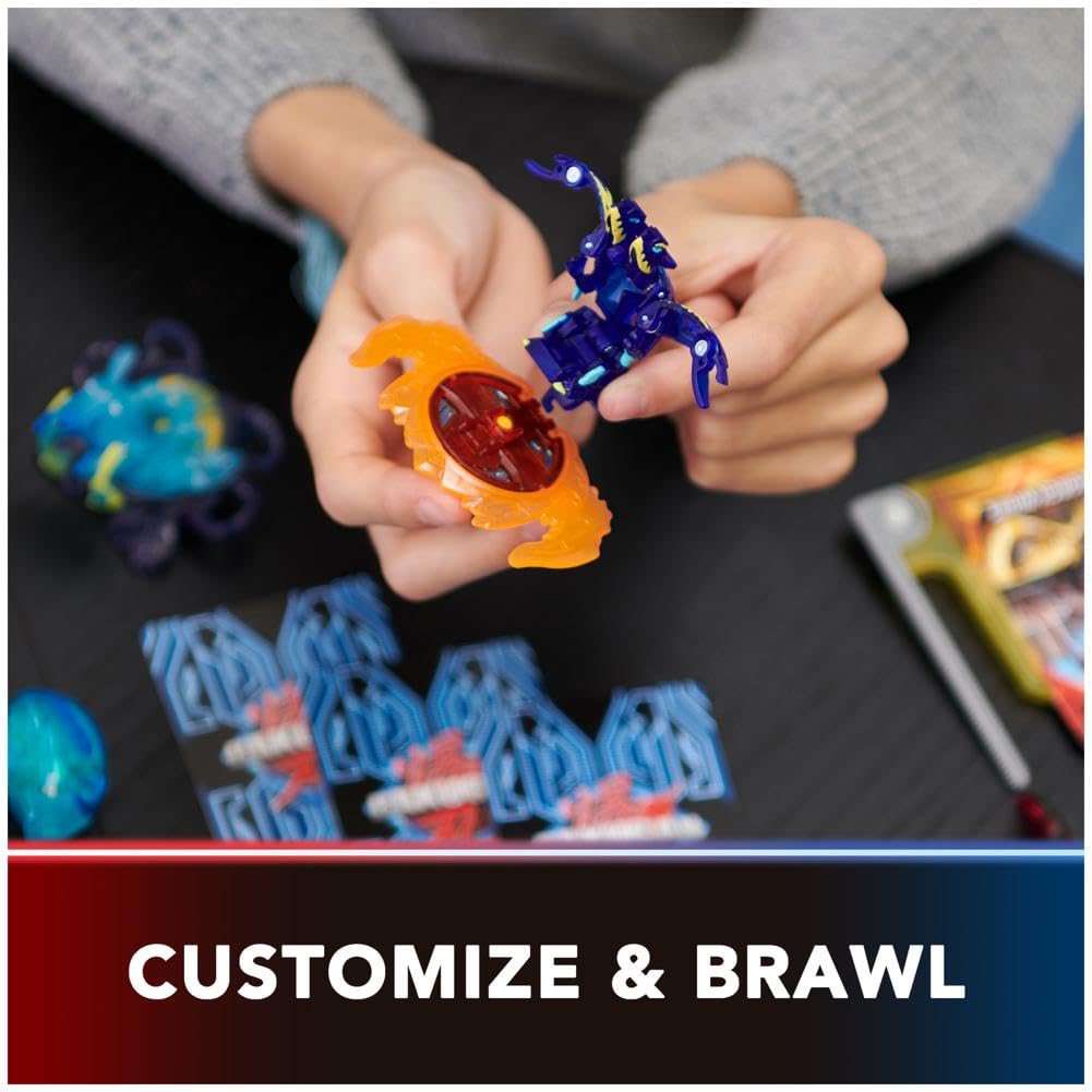 BAKUGAN Pachet Ultimate 6, Special Attack Dragonoid, Nillious, Mantid, Octogan, figurine de acțiune personalizabile cu rotație, jucărie pentru băieți și fete