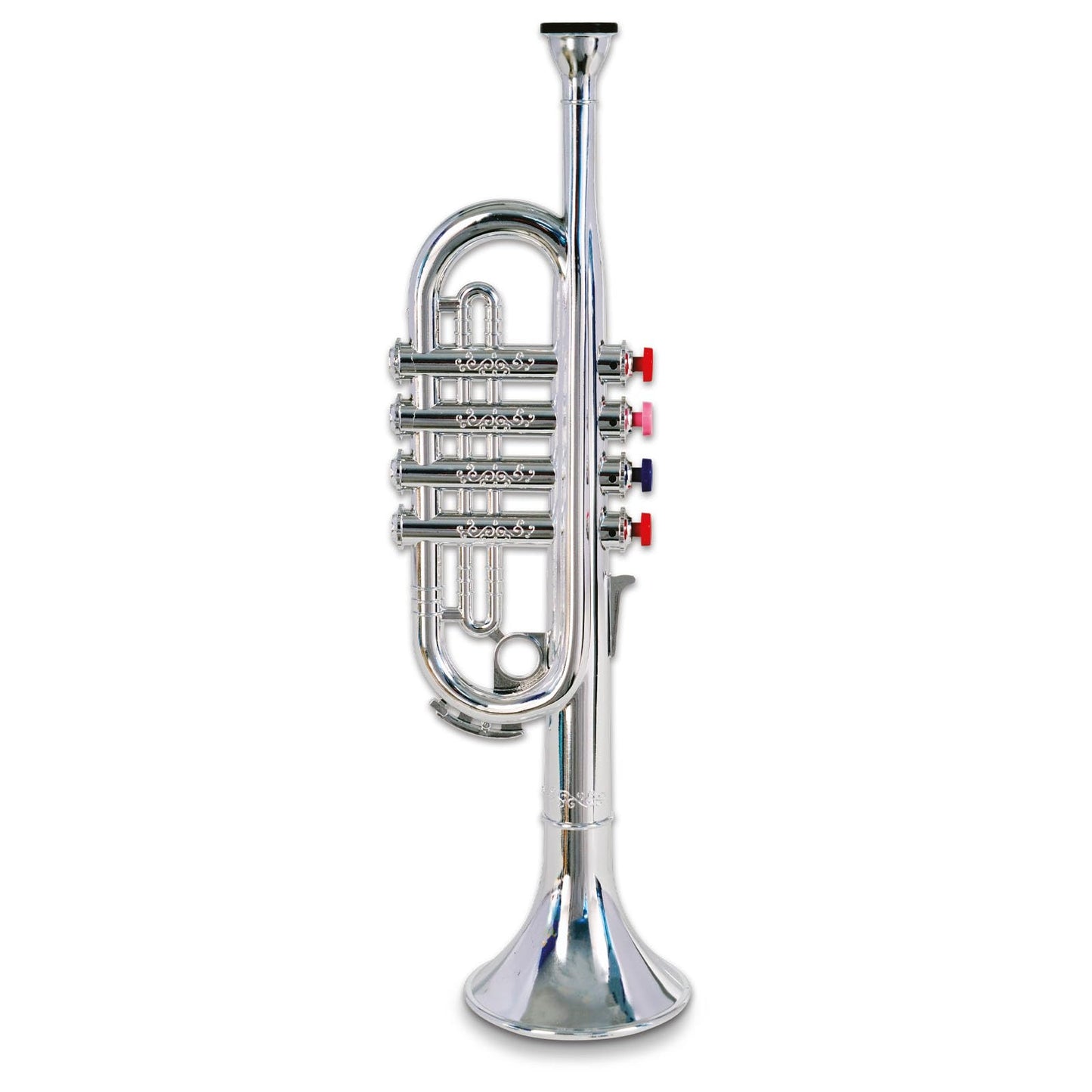 Trompetă jucarie Bontempi 32 3831 cu 4 valve colorate/partituri, Multicolor