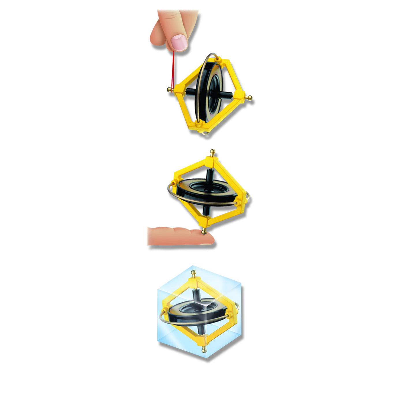 NAVIR 6010ECB Gyroscop Space Wonder, cu sfoară de utilizare, pentru copii de la 6 ani