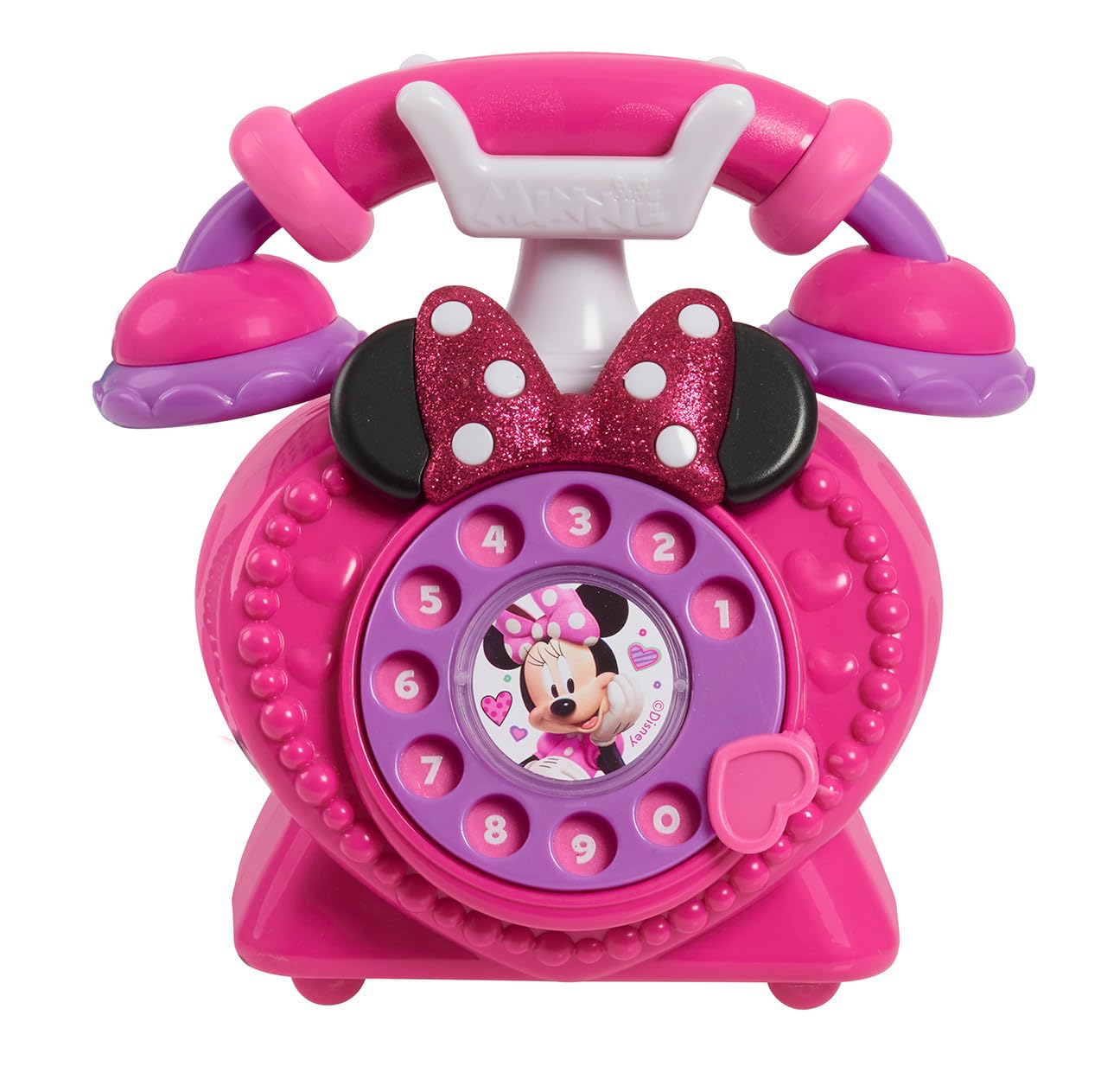 Telefon de jucărie Disney Junior Minnie Mouse cu disc de apelare, efecte de lumină și sunet, pentru copii de la 3 ani, de la Just Play