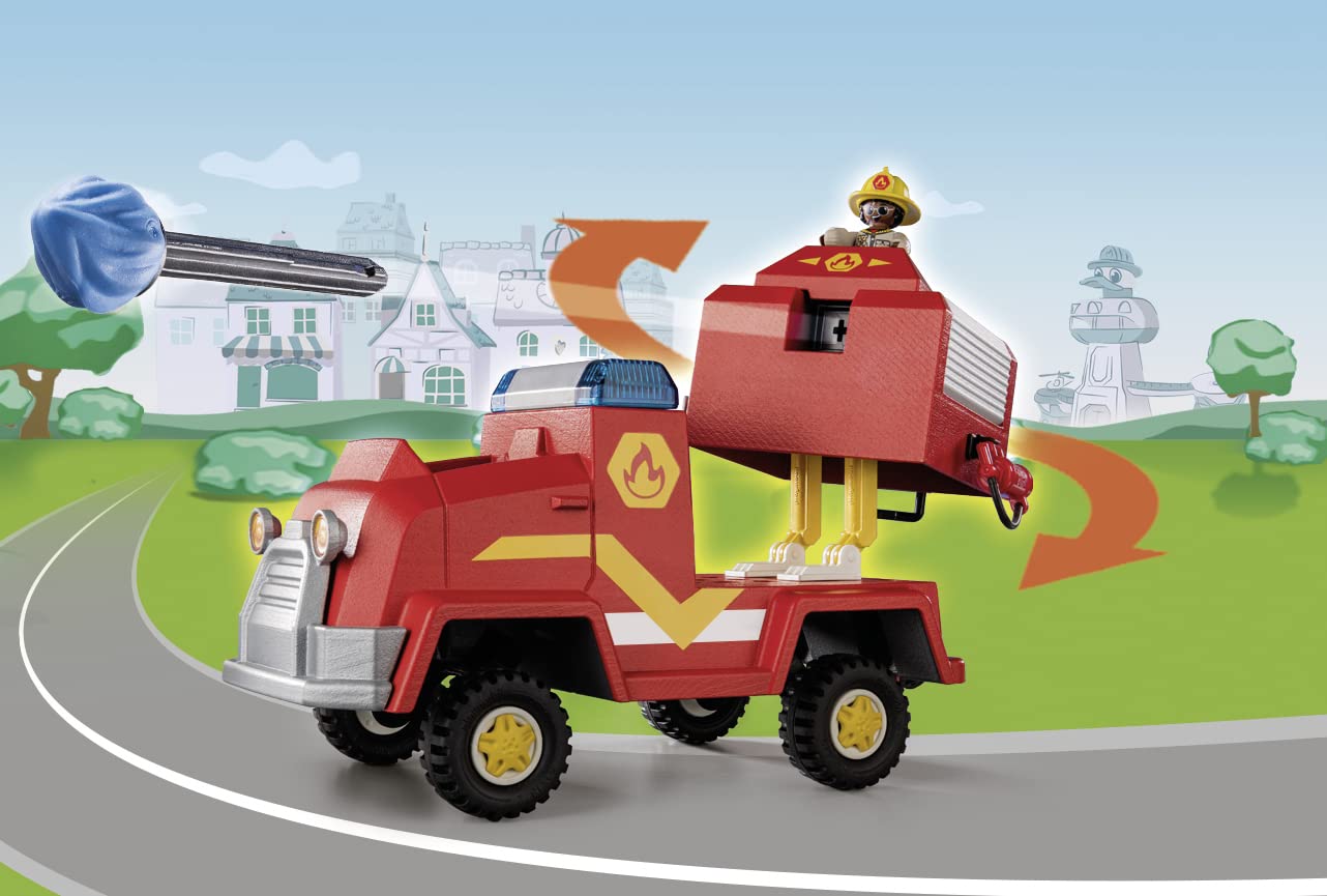 PLAYMOBIL 70914 Rață de Urgență Masina de Pompieri cu Lumină și Sunet