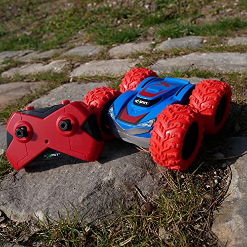 EXOST RC 54257 360 CROSS - Mașină RC Silverlit, 2.4 Ghz, jucărie off-road, 360° stunts, 1:18, roșie, pentru copii de la 5 ani