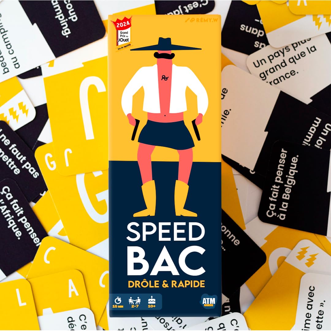ATM Gaming Speedbac – Joc de societate pentru familie și prieteni – perfect pentru distracție – 2 până la 7 jucători