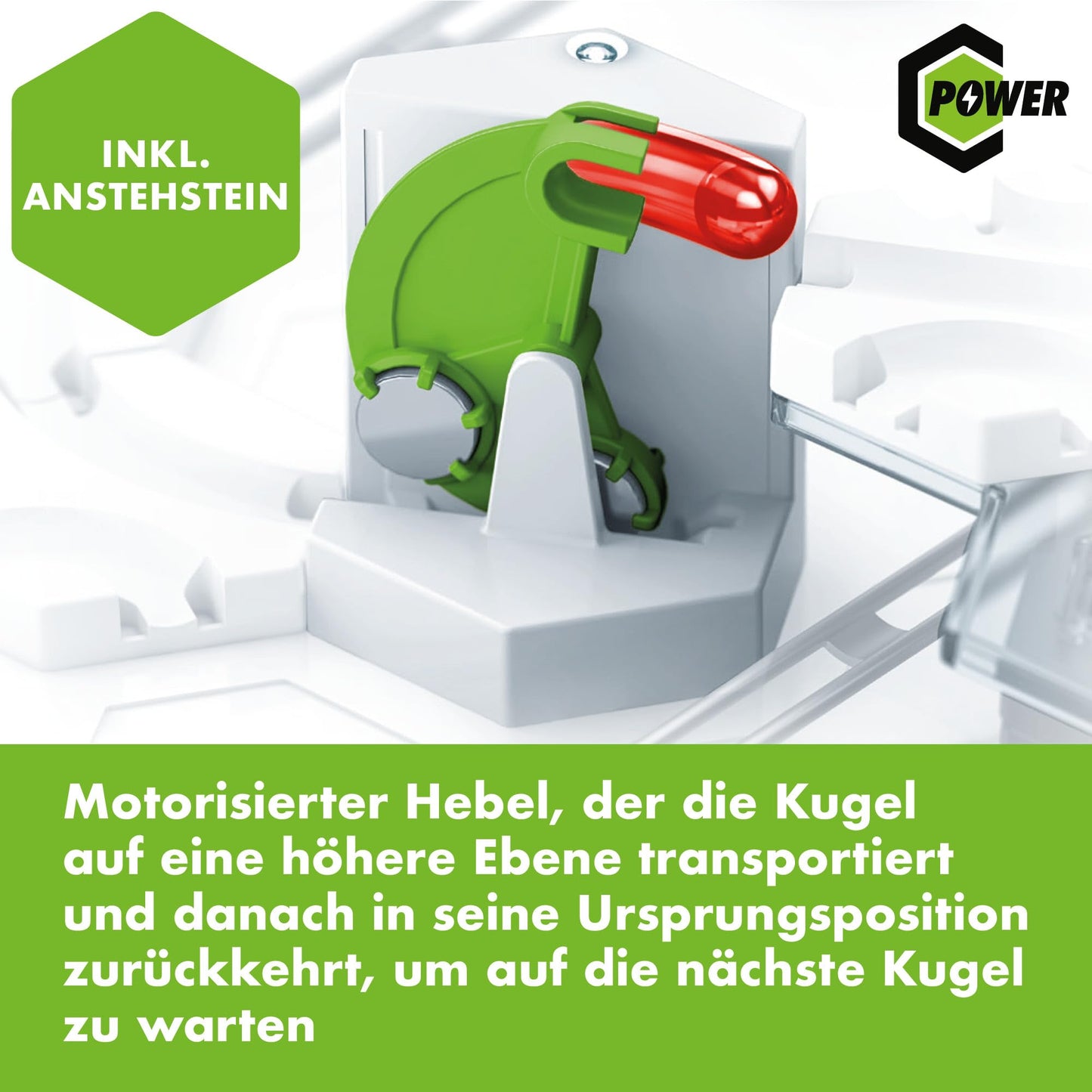 Ravensburger GraviTrax Power Element Lever 26186 - extensie electronică pentru pista cu bile - jucărie de construcție pentru copii de la 8 ani