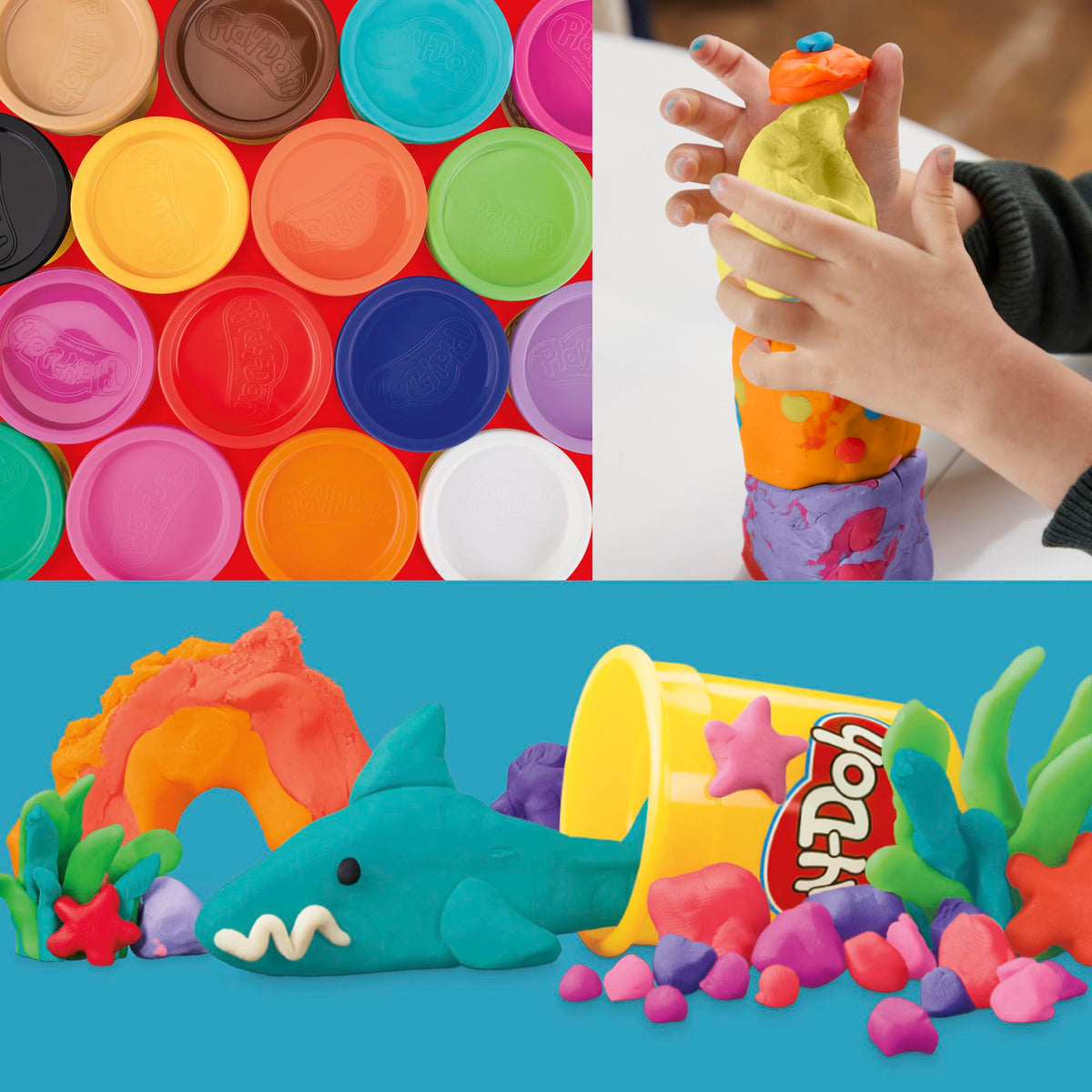 Play-Doh Set de modelaj cu 22 cutii culori curcubeu, ideal pentru creativitate, de la 2 ani
