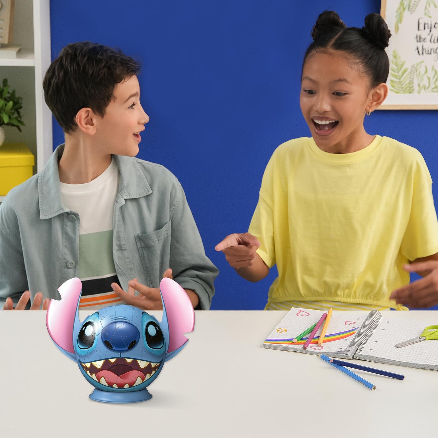 Puzzle 3D Ravensburger 11574 - Puzzle-Ball Stitch cu urechi - pentru fanii Stitch și Disney de la 6 ani, cadouri Stitch, puzzle Stitch