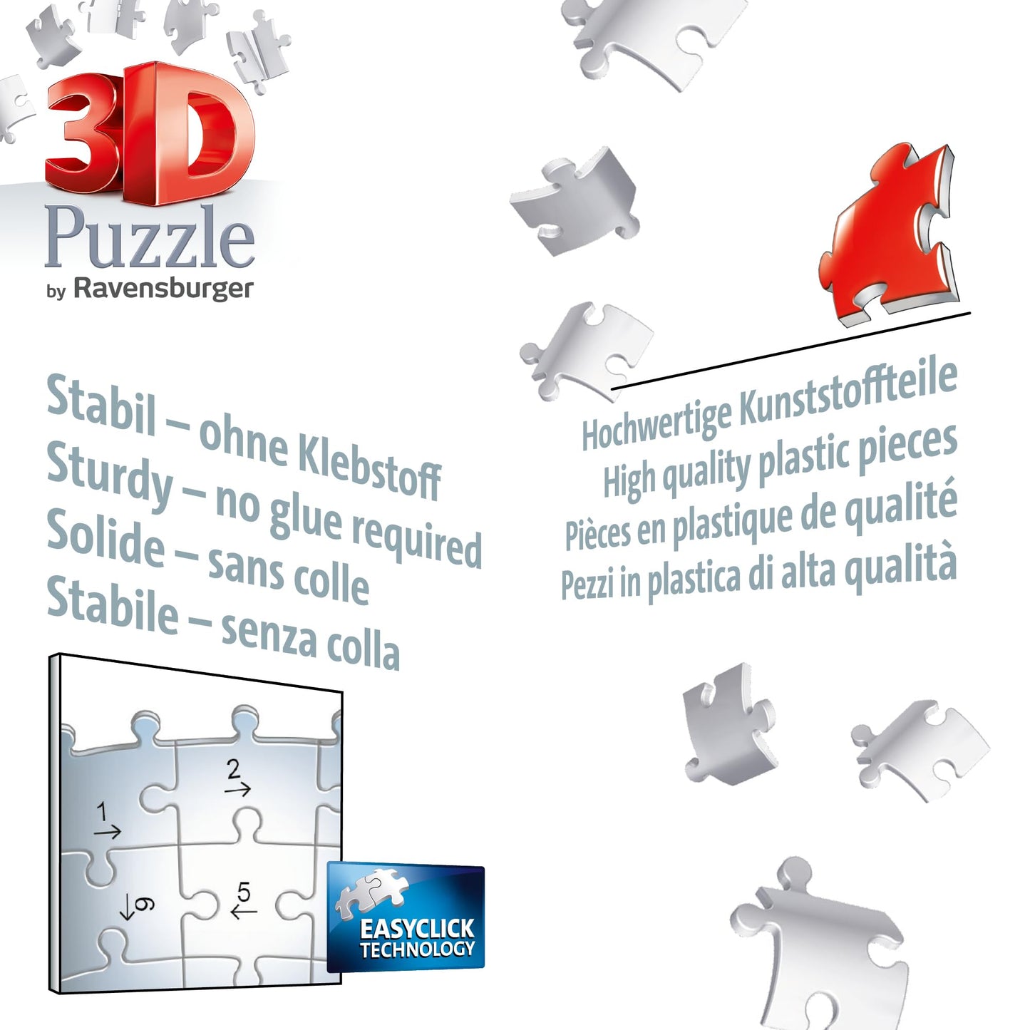 Puzzle 3D Ravensburger 11574 - Puzzle-Ball Stitch cu urechi - pentru fanii Stitch și Disney de la 6 ani, cadouri Stitch, puzzle Stitch