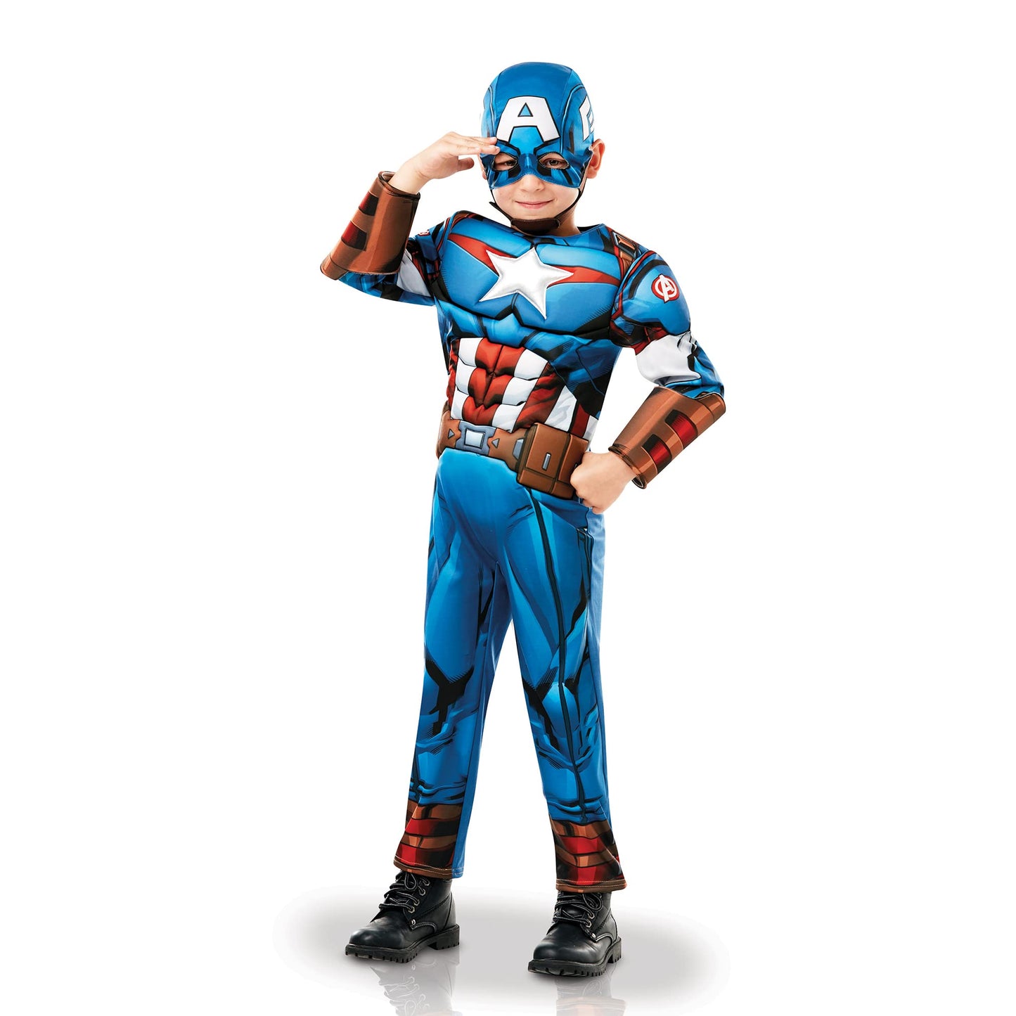 Costum Deluxe Captain America pentru copii 3-4 ani
