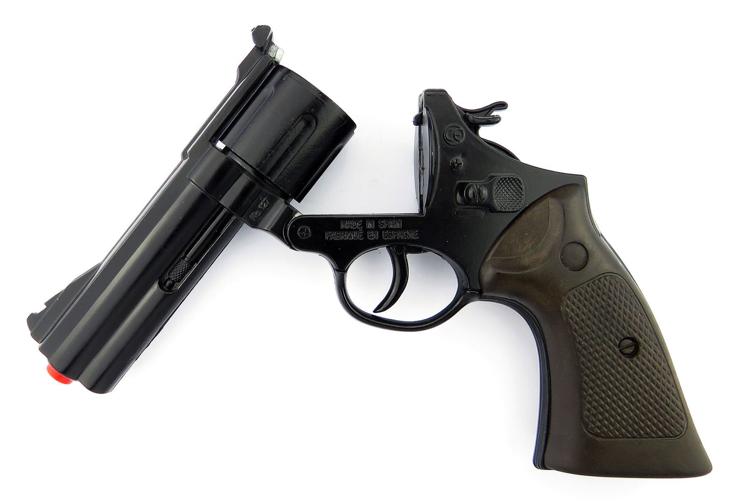Gonher Die Cast Metal - Revolver Polițist, de la 4 ani, cu 12 împușcături, culoare neagră (127/6)