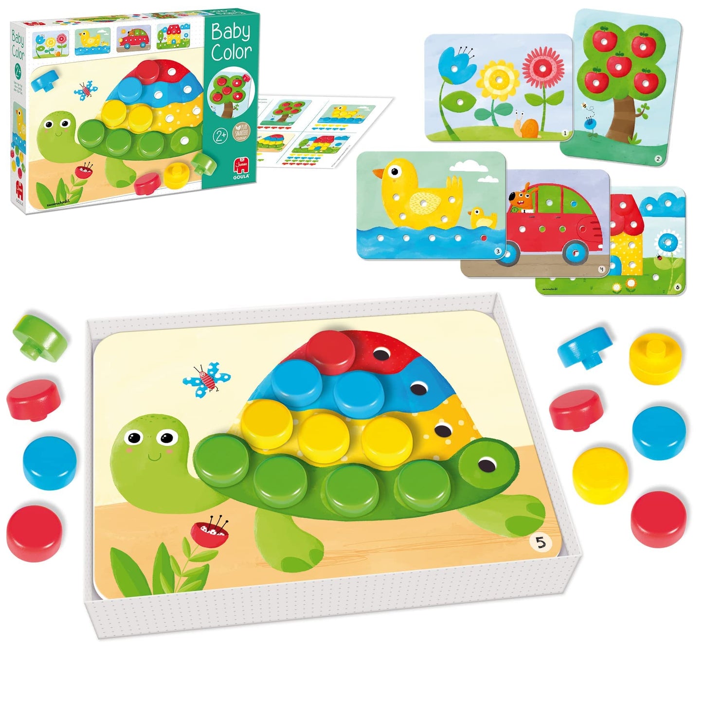 Goula Jumbo Spiele D53140 - Baby Color - Jucărie din lemn pentru copii - De la 2 ani
