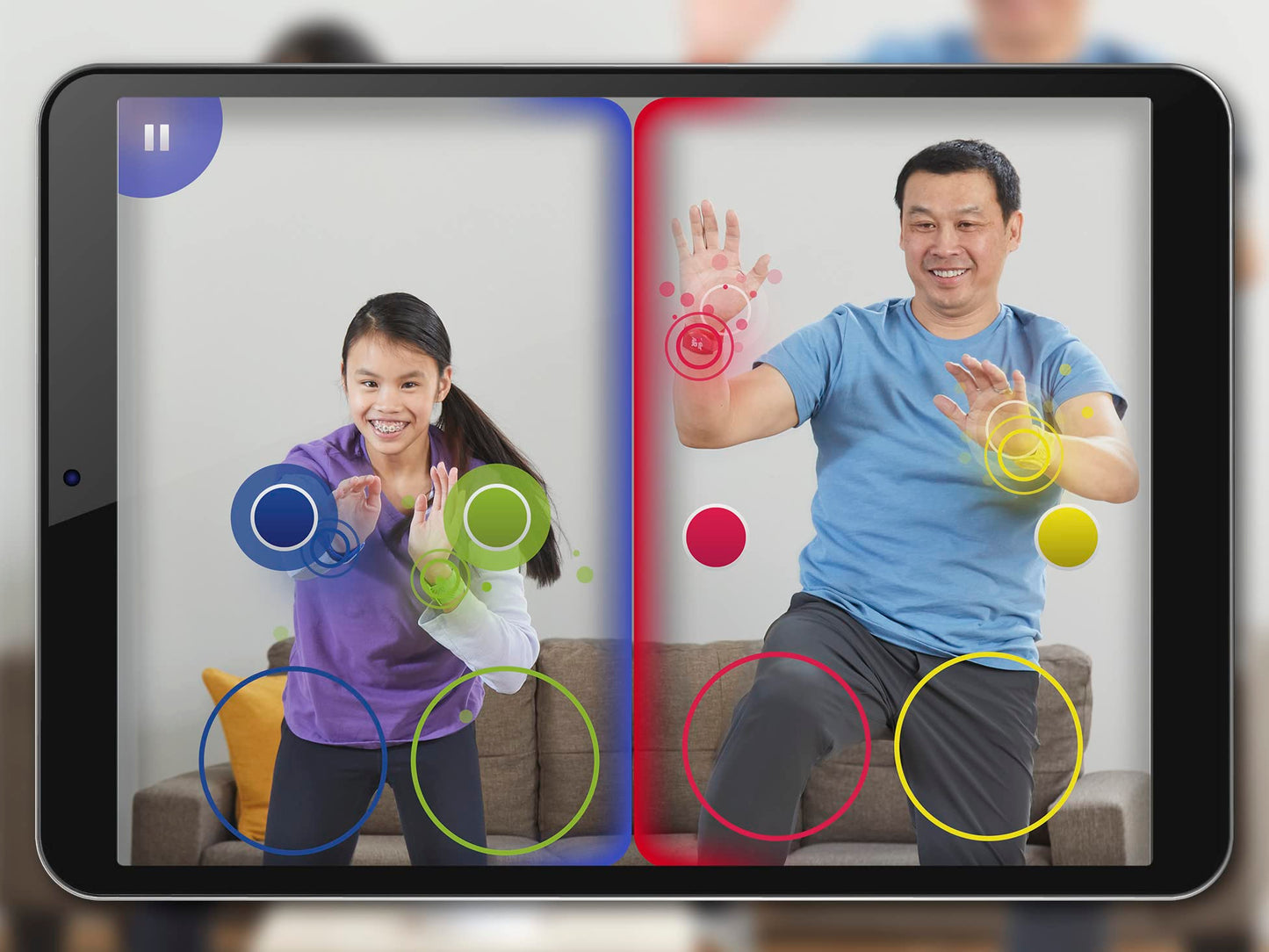 Hasbro Twister Air, joc AR Twister, conectare cu dispozitive smart, joc de mișcare, de la 8 ani, versiune în limba germană