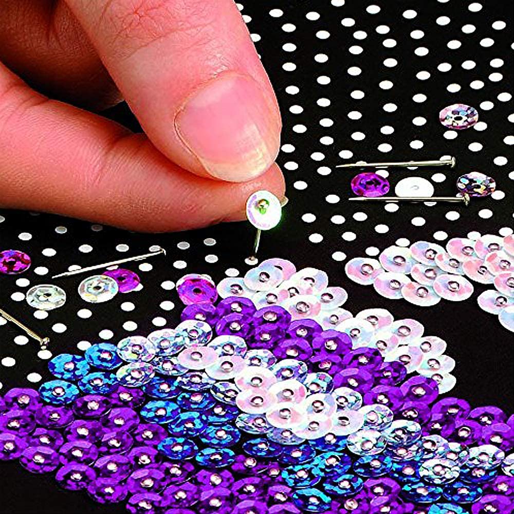 Kit de Bricolaj pentru Copii, Pisicuța Bubbles - Creează Artă Colorată cu paiete si talismane colorate