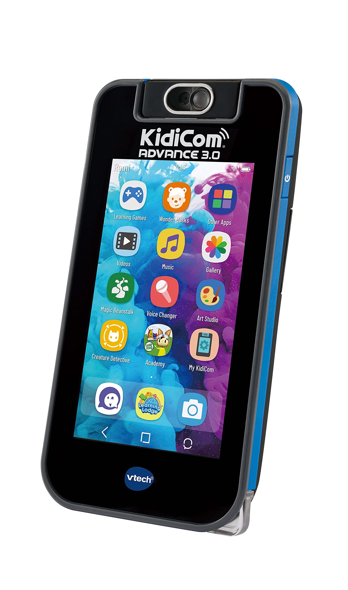 VTech Kidicom Advance 3.0 (Albastru) - Jucărie educativă și dispozitiv de comunicare sigur pentru copii, cu e-book-uri, cameră, aplicații prietenoase, jocuri și multe altele, potrivit pentru băieți și fete 4-7 ani.