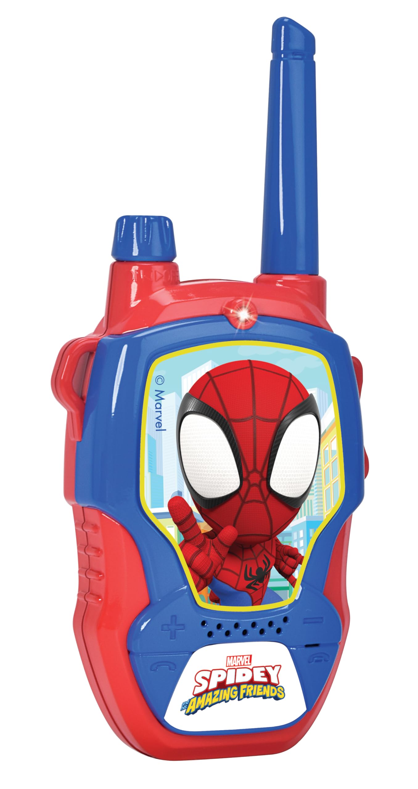 Walkie Talkie Jada Toys Marvel Spidey (2 buc) pentru copii de la 4 ani - Funkgeräte Marvel Spidey și Super-Friends, până la 100 m distanță, cu reducerea zgomotului.