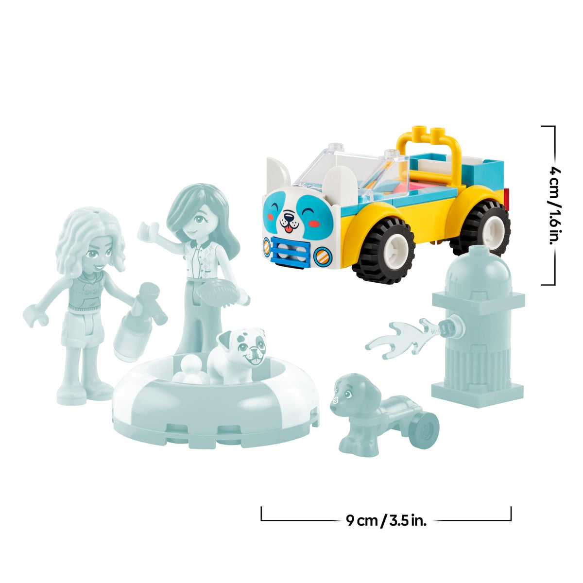 LEGO Friends 42635 Set de construcție Salon mobil pentru câini cu 2 minifigurine și 2 câini 4+ ani