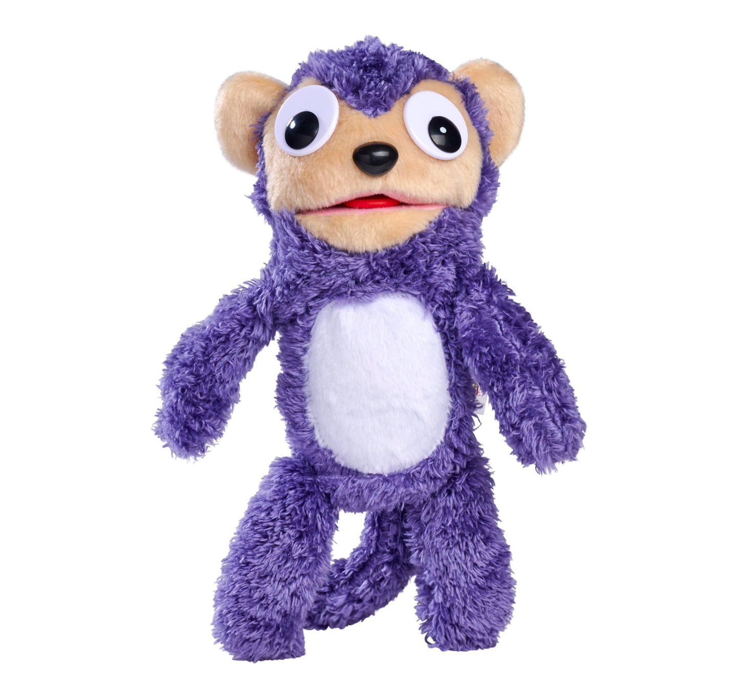 Simba 105953333 ScreamerZ Affe „Monkey Madness“ cu sunete - jucărie amuzantă cu efecte sonore - pluș pentru copii de la 5 ani, aprox. 30 cm, mov