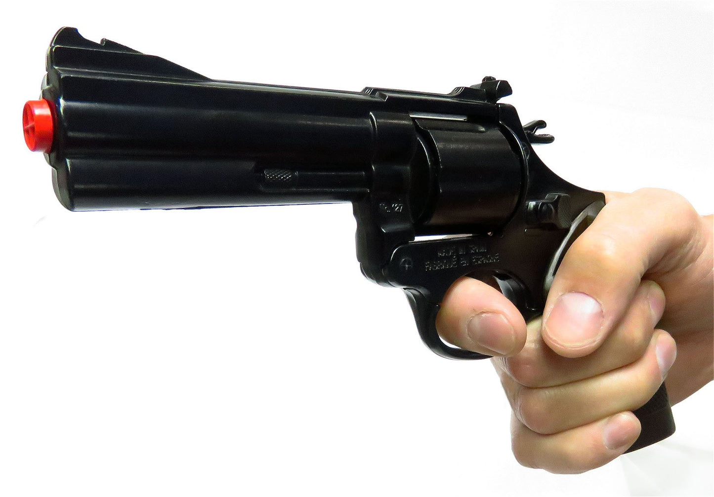 Gonher Die Cast Metal - Revolver Polițist, de la 4 ani, cu 12 împușcături, culoare neagră (127/6)