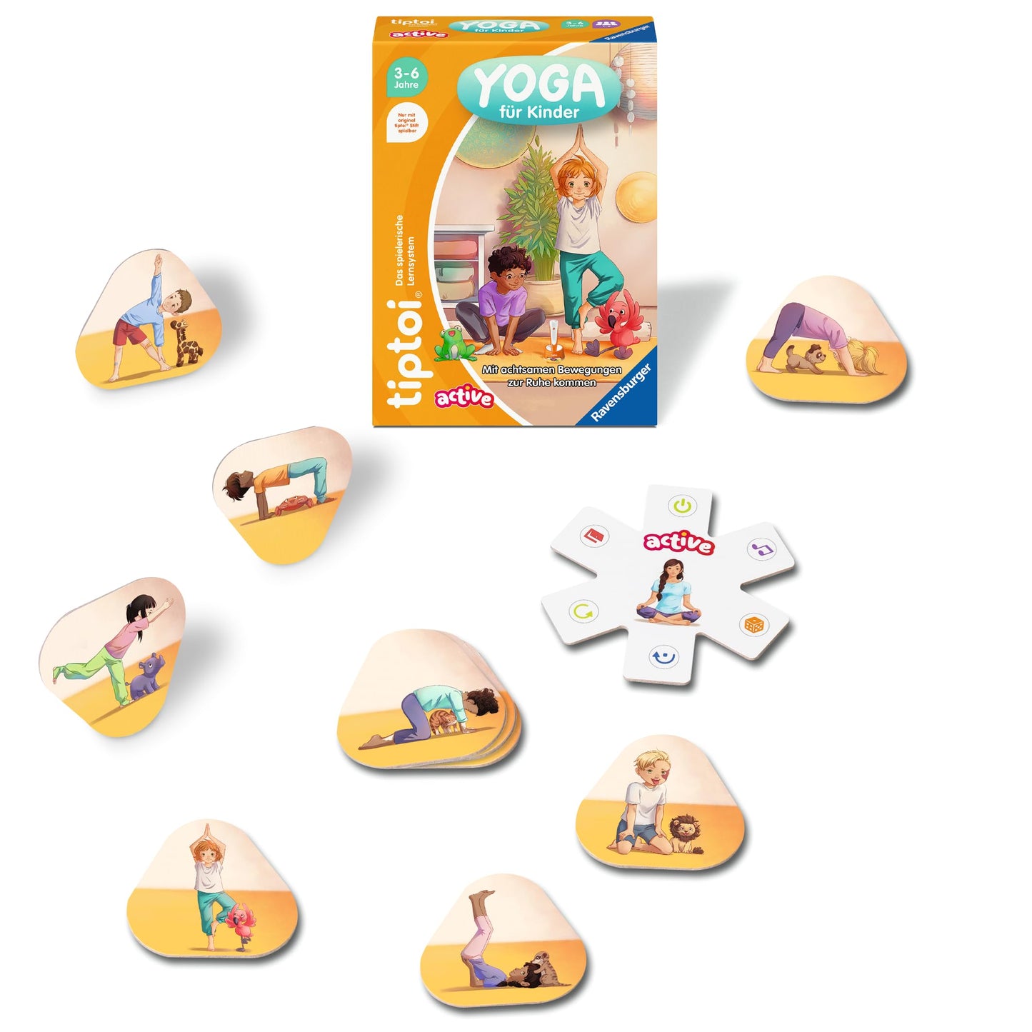 Ravensburger tiptoi Joc 00230 - Yoga Activ pentru Copii - joc de mișcare conștientă pentru copii de la 3 ani