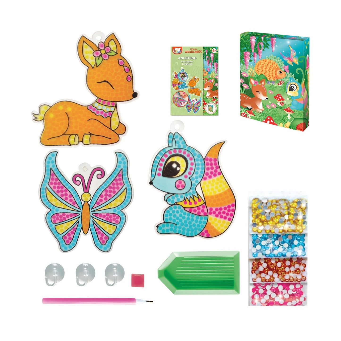ARTISTA 9301944 Set de artă cu imagini strălucitoare pentru dezvoltarea creativitatii, set creativ într-o cutie de depozitare practică, kit DIY pentru copii de la 6 ani.