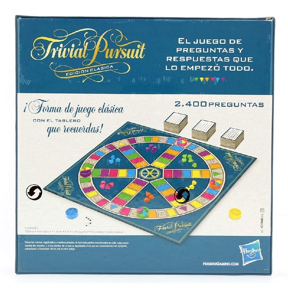 Joc de societate Trivial Pursuit (Versiunea Spaniolă), Multicolor - Hasbro Gaming