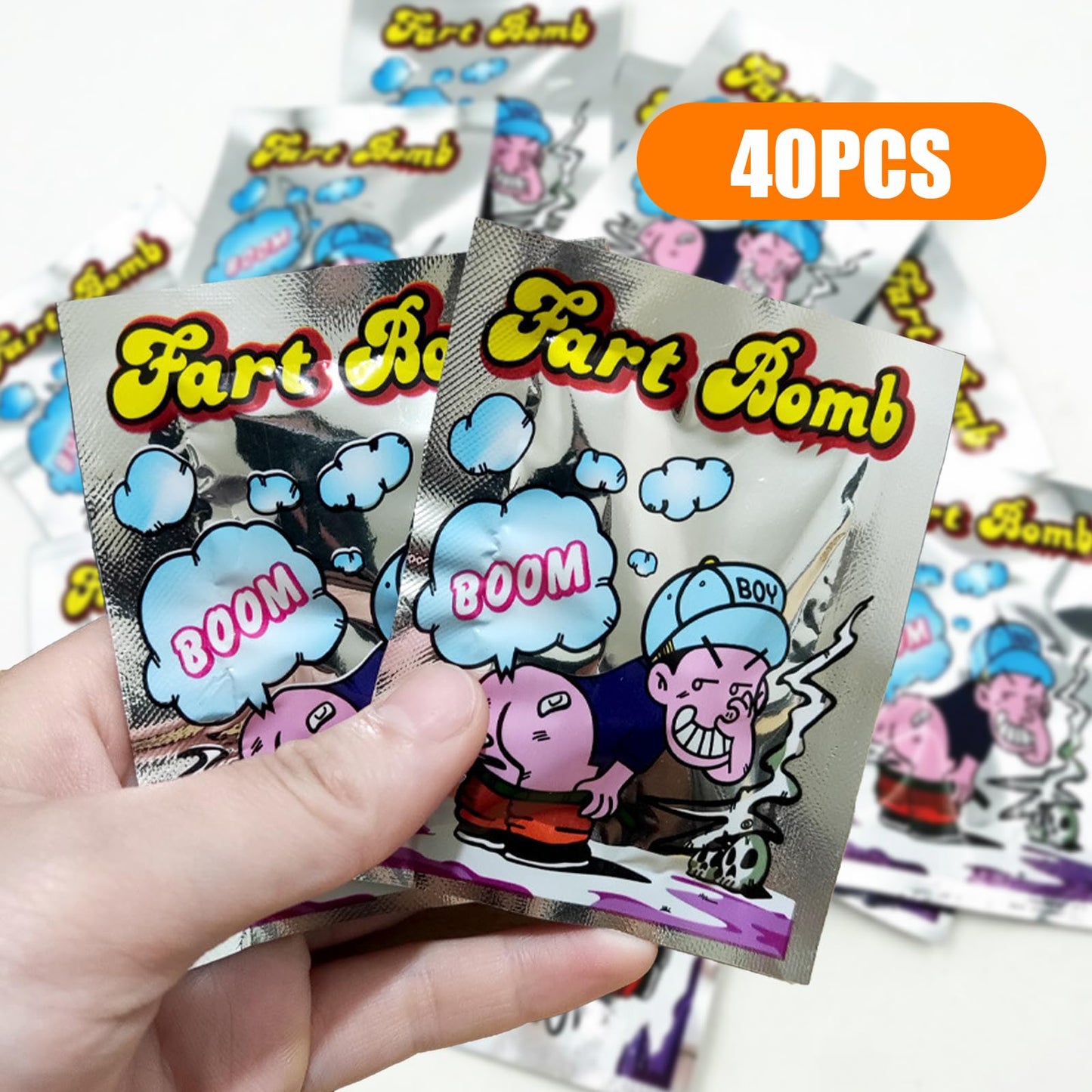 Set 40 bucăți Bombițe cu miros extrem de neplăcut - Fart Bomb