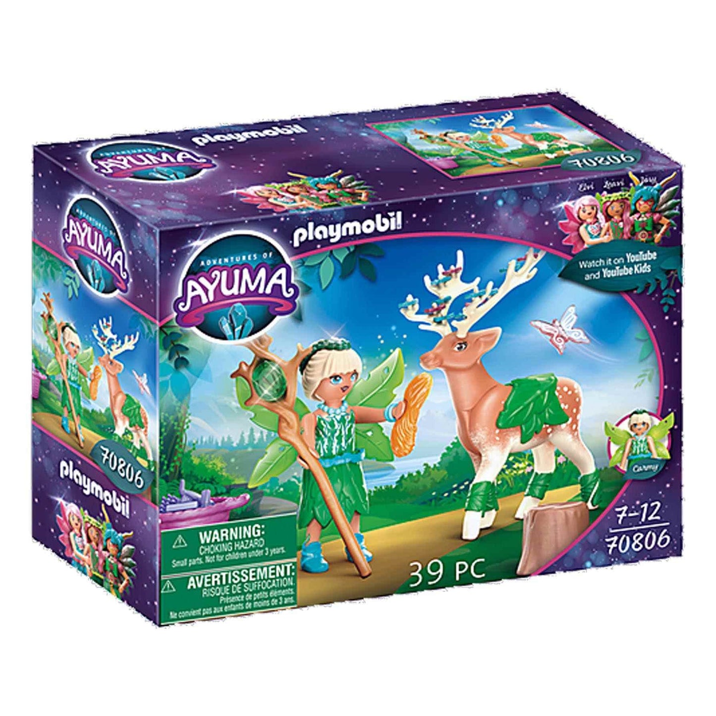 PLAYMOBIL Adventures of Ayuma Set de figurină Zână din Pădure cu animal sufletesc 7+ ani
