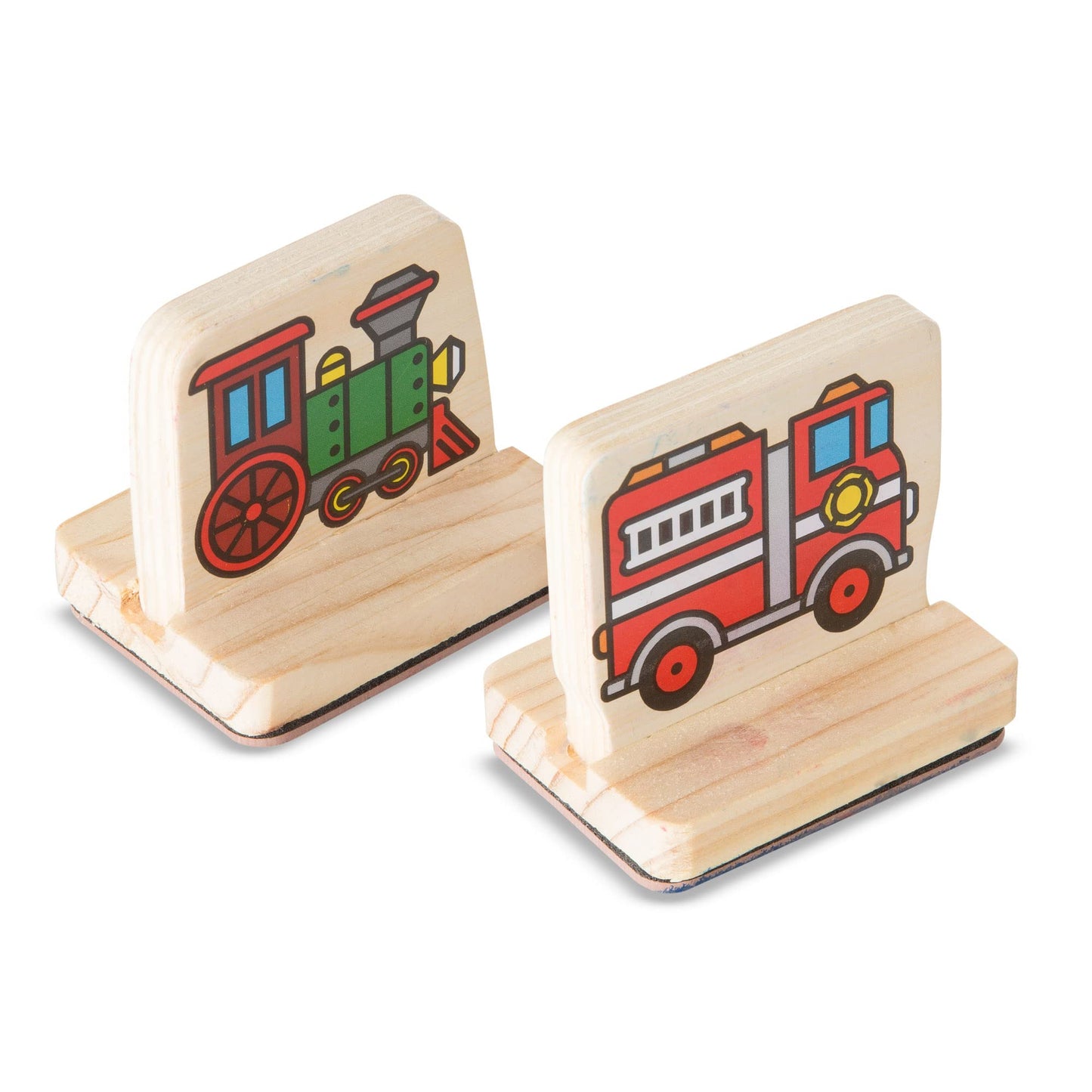 Set de Timbre din Lemn Melissa & Doug - Vehicule | Arte & Meșteșuguri | Seturi de Timbre & Șabloane | 4+ | Cadou pentru Băiat sau Fată