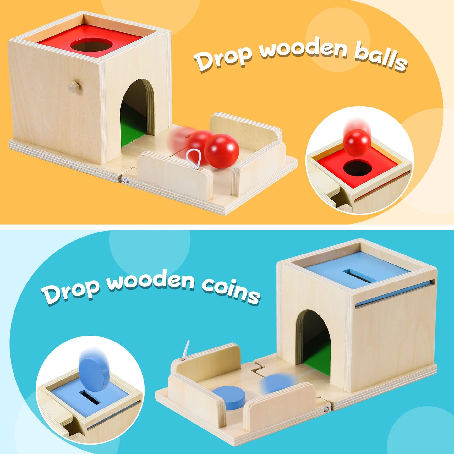 Cooljoy Jucărie Montessori 4 în 1 Cules Morcovi, 1+ ani